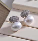 Σκουλαρίκι Crystalia silver