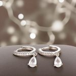 Σκουλαρίκι Diamond hoop silver - Image 2