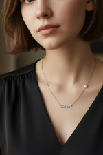 Κολιέ μαμά pearl silver - Image 3