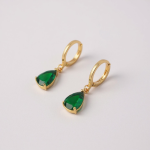 Σκουλαρίκι little crystal green