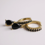 Σκουλαρίκι black hoop